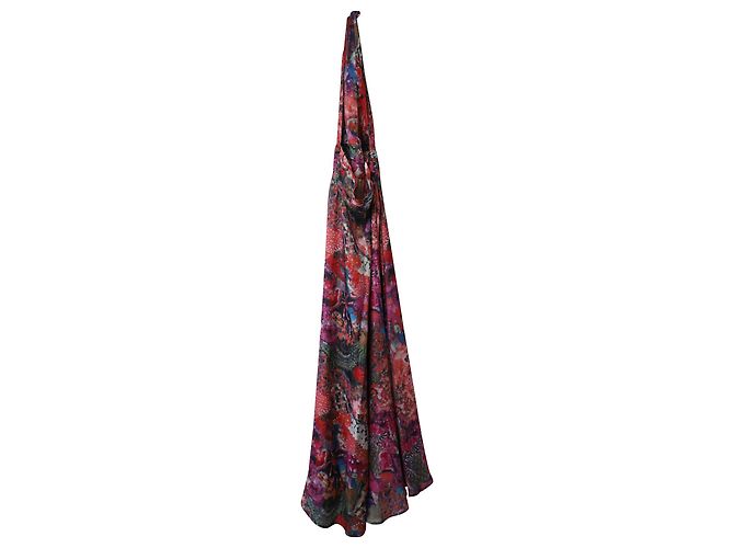 Abito Issa Halter Stampa Floreale in Seta Multicolor - vista 4