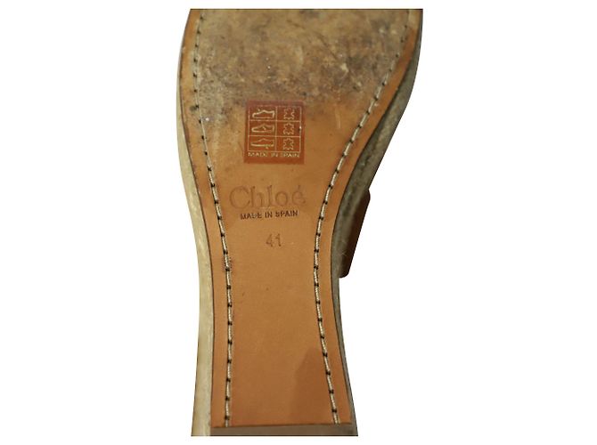 Chloé Chloe Lauren Espadrillas alte con zeppa in camoscio marrone - vista 7