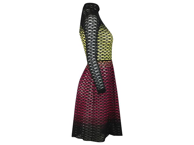 Missoni Perforiertes Strickkleid aus mehrfarbigem Polyester Python drucken - Ansicht 3