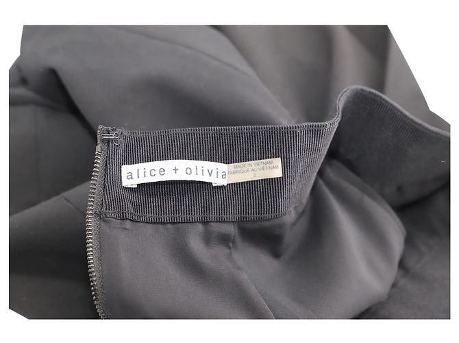 Alice + Olivia Ericka Überlappender Minirock aus schwarzem Polyester - Ansicht 3