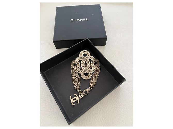Superbo bracciale collana collana Chanel e orecchini Gold hardware - vista 4