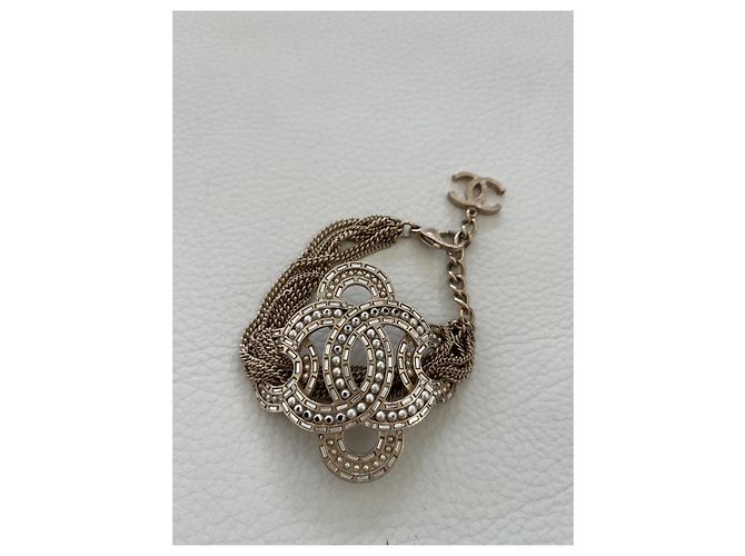 Superbo bracciale collana collana Chanel e orecchini Gold hardware - vista 5