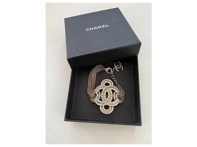 Superbo bracciale collana collana Chanel e orecchini Gold hardware - vista 7