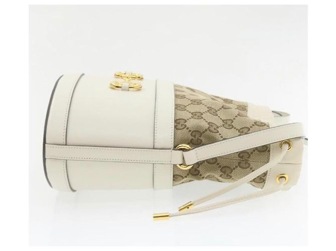 Marmont Borsa a mano Gucci 1955 Horsebit Bianca e Beige in Pelle Bianco - vista 4