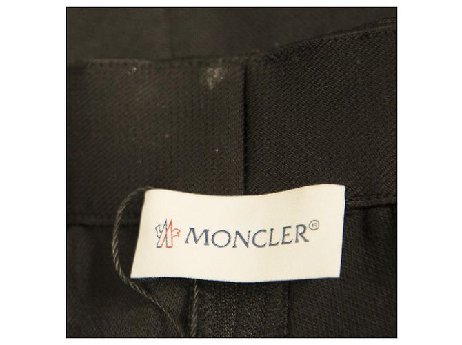 Moncler Schwarz m. Velvet Side Stripe Cropped Schlaghose Hosengröße 38 - Ansicht 3
