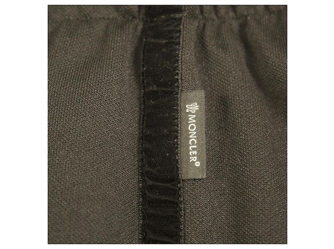 Moncler Schwarz m. Velvet Side Stripe Cropped Schlaghose Hosengröße 38 - Ansicht 5