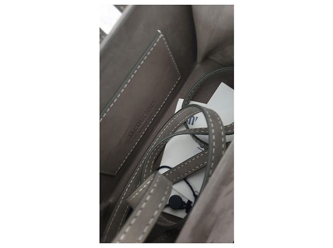 Jacquemus Brillenetui Wildleder grau - Ansicht 2