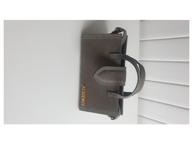 Jacquemus Brillenetui Wildleder grau - Ansicht 7