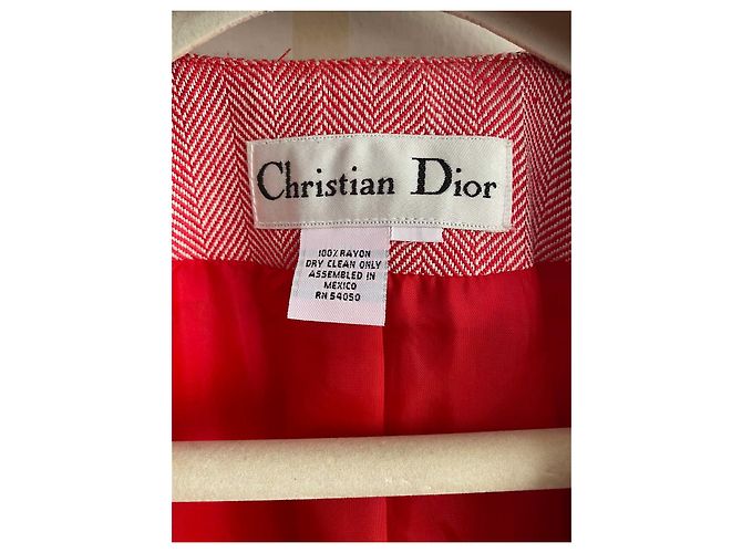 Blazer Christian Dior Rojo de Rayón XL Roja - vista 8