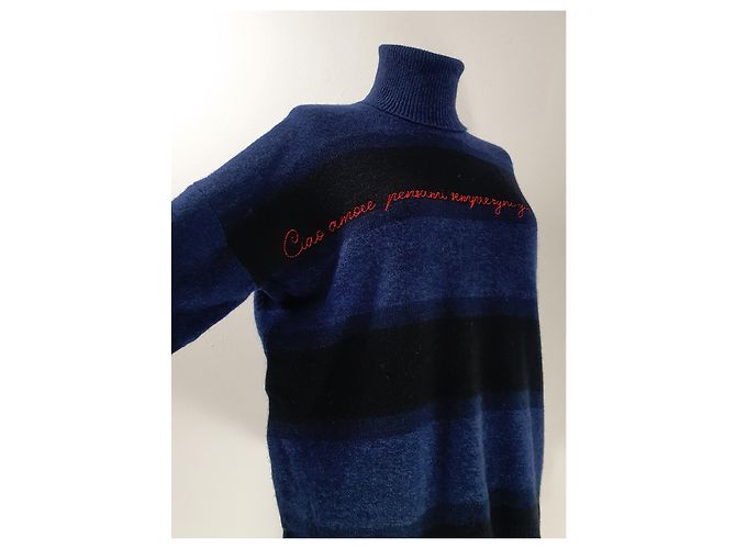 Giada Benincasa Pullover aus blauer Kaschmirwollmischung - Ansicht 2