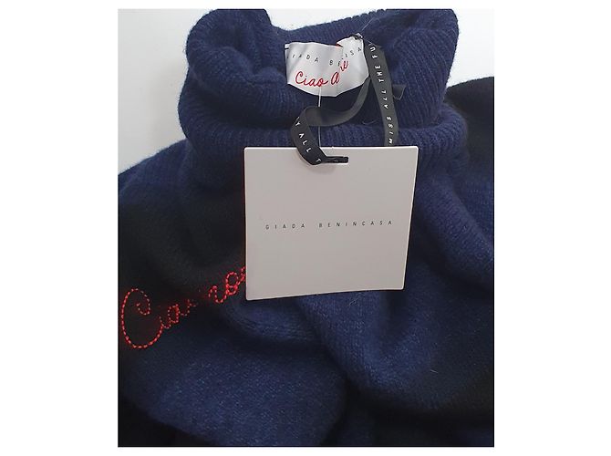 Giada Benincasa Pullover aus blauer Kaschmirwollmischung - Ansicht 5