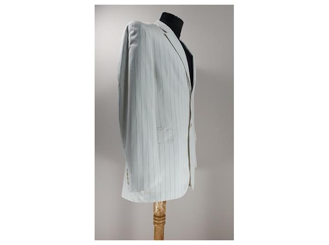 Blazer a righe Givenchy bianco e blu in cotone - vista 2