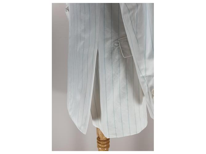 Blazer a righe Givenchy bianco e blu in cotone - vista 5