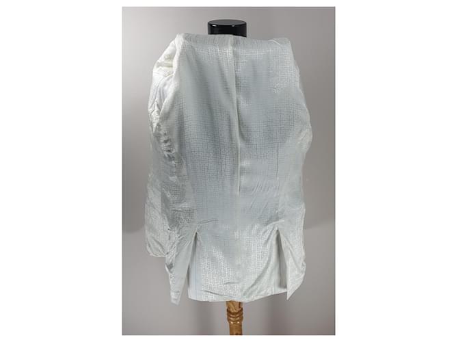 Blazer a righe Givenchy bianco e blu in cotone - vista 8