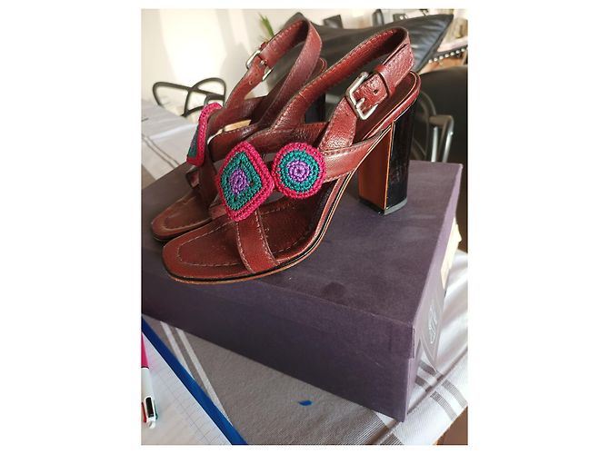Prada Pumps braun Leder Absatz 10 cm - Ansicht 4
