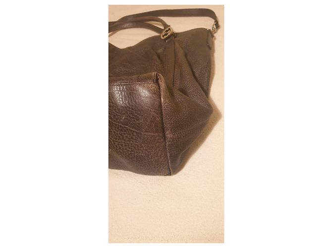 Borsa a tracolla Gucci in pelle grigia Grigio - vista 4