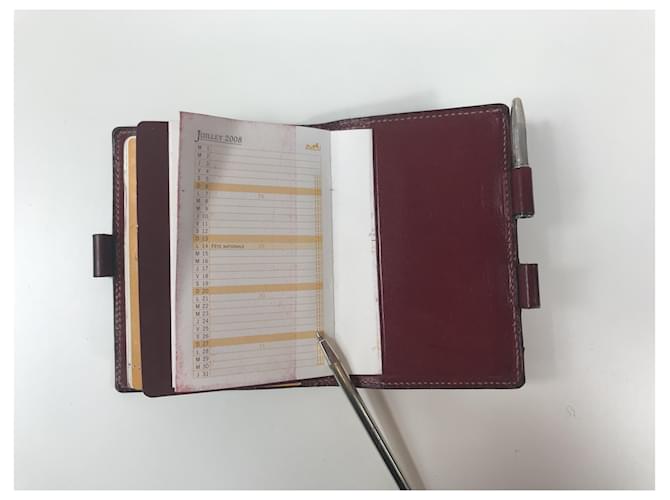 Hermès HERMES: "Vision Mini" Tagebuch + Silver Serling Pen 925 Bordeaux - Ansicht 3