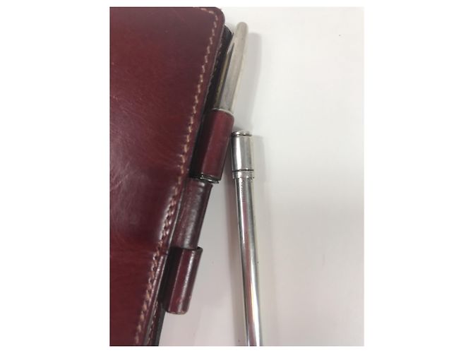 Hermès HERMES: "Vision Mini" Tagebuch + Silver Serling Pen 925 Bordeaux - Ansicht 5