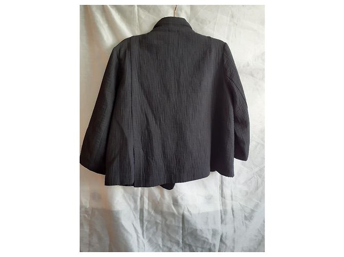 Autre Marque Giacca in cotone nera Nero - vista 3
