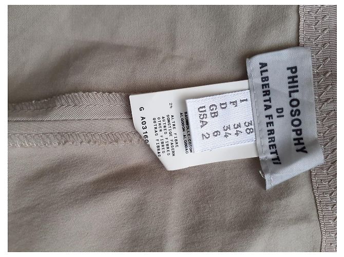 Pantalones beige Philosophy Di Alberta Ferretti de algodón y elastano - vista 3