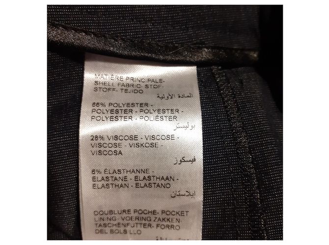 Autre Marque Dark grey chino pants polyester viscose elastane - view 5