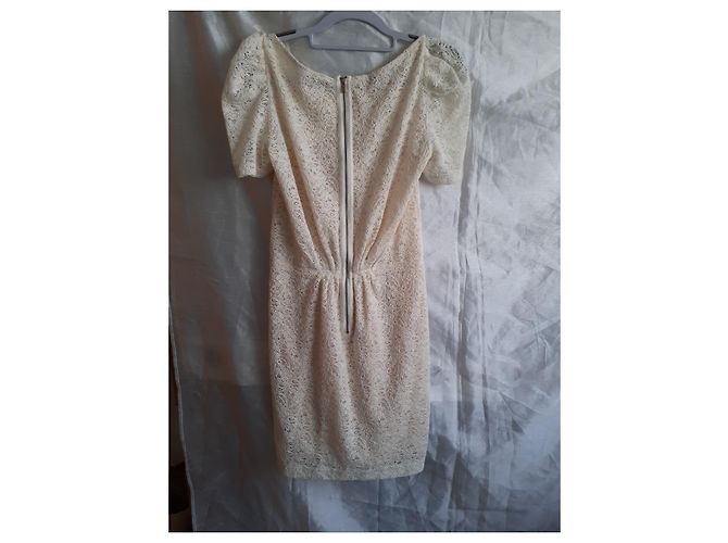 Vestido de renda Maje cor eggshell Fora de branco - vista 2