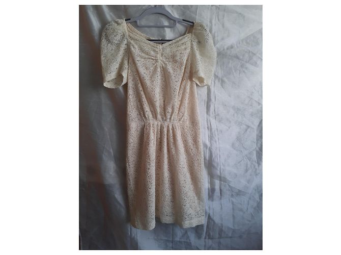 Vestido de renda Maje cor eggshell Fora de branco - vista 3