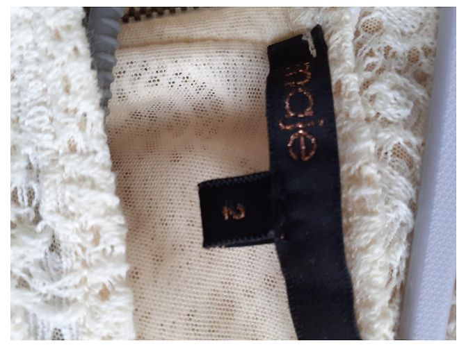 Vestido de renda Maje cor eggshell Fora de branco - vista 4