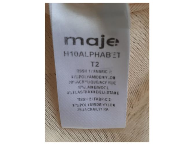 Vestido de renda Maje cor eggshell Fora de branco - vista 5