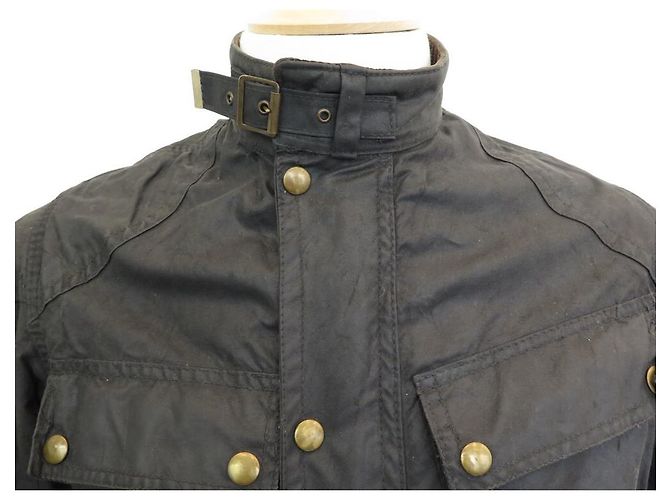 GIACCA MOTO PROFESSIONAL WAX BELSTAFF TRIALMASTER S 46 GIACCA BIKER CERATA - vista 2