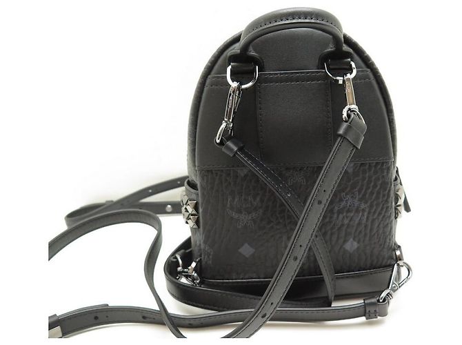 NEUF SAC A DOS MCM STARK BEBE BOO EN TOILE VISETOS CLOUTEES BACKPACK BAG - vue 2