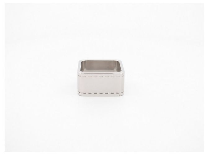 Ring Hermès ANELLO SCIARPA HERMES BOLDUC H601463ANELLO SCIARPA QUADRATO IN ACCIAIO PALLADIO Argento - vista 2