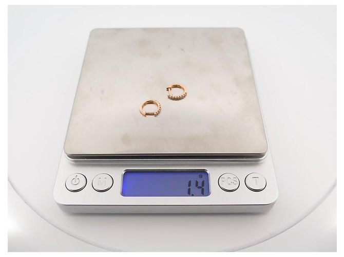ORECCHINI VANESSA TUGENDHAFT MEZZO SET ORECCHINI IN ORO ROSA DIAMANTI D'oro - vista 3