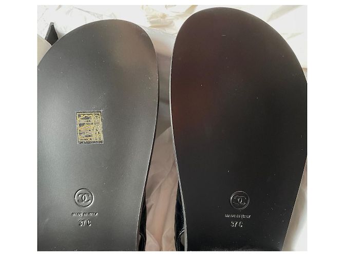 Sandali da papà Chanel UE37 Nero - vista 3