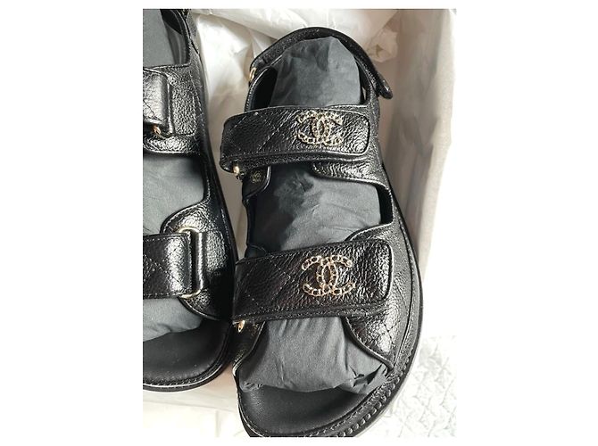 Sandali da papà Chanel UE37 Nero - vista 4