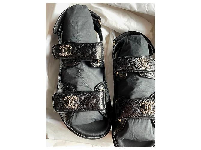 Sandali da papà Chanel UE37 Nero - vista 5