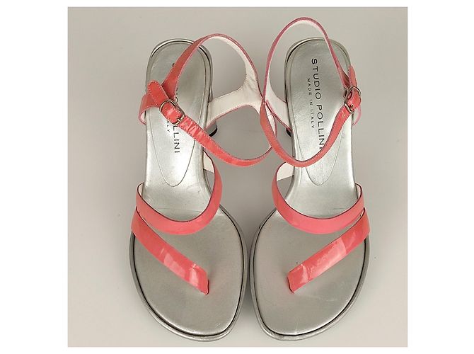 Studio Pollini Sandali in vernice rosa - vista 2