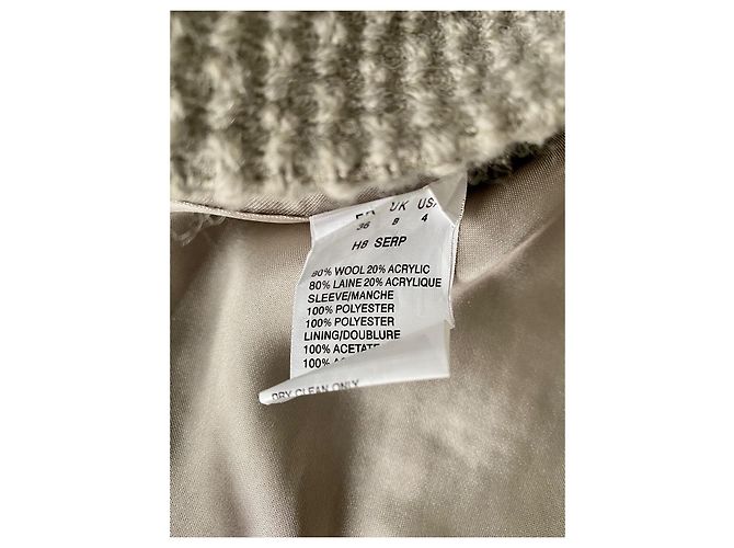 Vestido Manoush de lana gris con mangas abullonadas - vista 4