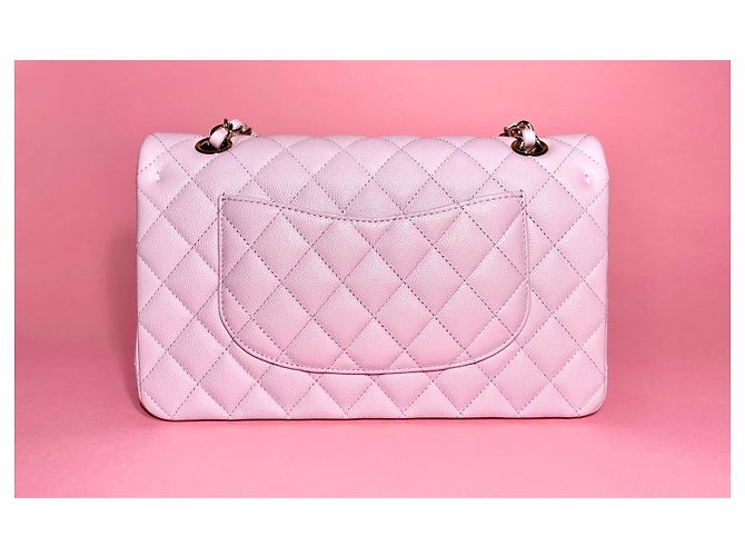 Timeless 21S NC022 Chanel Classic foderato con patta in pelle caviale rosa lilla - vista 2