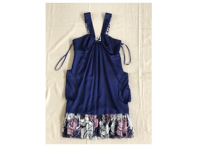 Diane Von Furstenberg DvF Pilar Vintage Seidenkleid mit Wildrosenmuster Mehrfarben - Ansicht 10