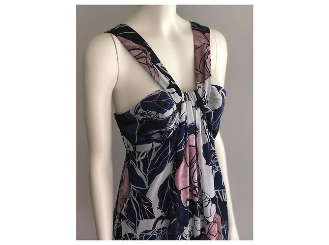 Diane Von Furstenberg DvF Pilar Vintage Seidenkleid mit Wildrosenmuster Mehrfarben - Ansicht 7