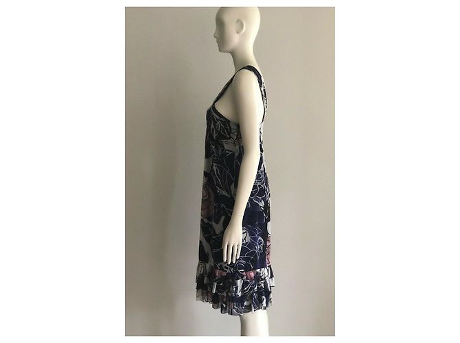 Diane Von Furstenberg DvF Pilar Vintage Seidenkleid mit Wildrosenmuster Mehrfarben - Ansicht 9