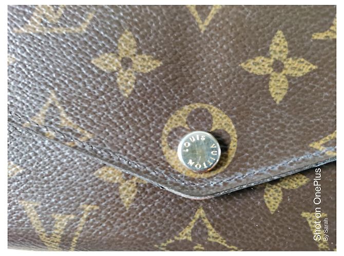 Cartera Louis Vuitton Sarah Marrón Lino Castaño - vista 2