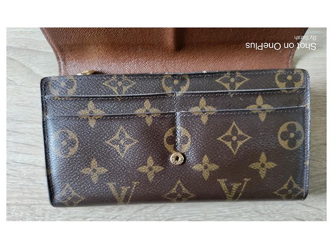 Cartera Louis Vuitton Sarah Marrón Lino Castaño - vista 3