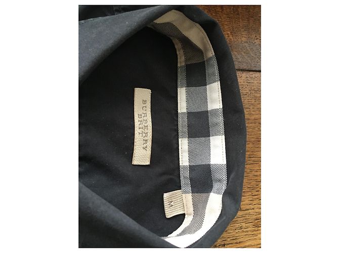 Camicia Burberry Nera in Cotone a Maniche Corte M Nero - vista 2