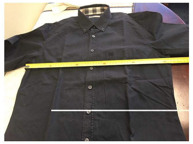 Camicia Burberry Nera in Cotone a Maniche Corte M Nero - vista 3