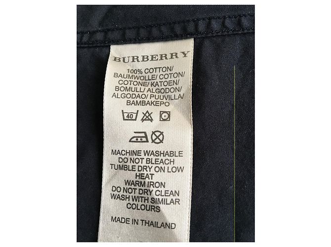 Camicia Burberry Nera in Cotone a Maniche Corte M Nero - vista 4