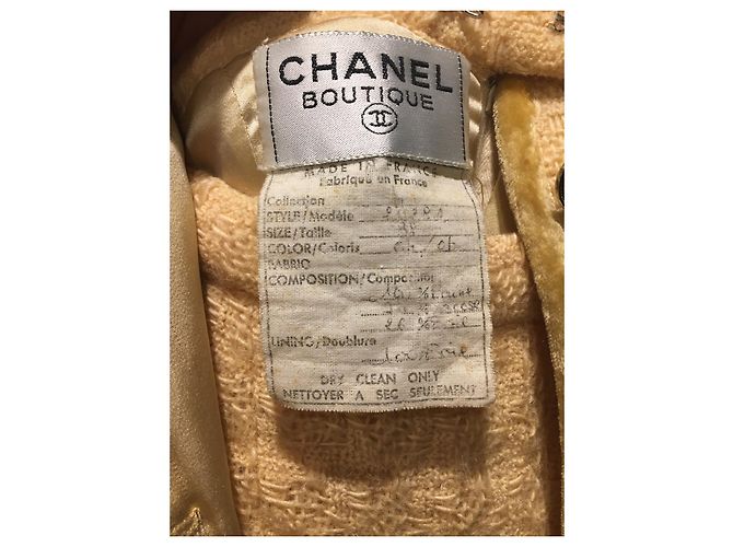 Completo Gonna Chanel in Tweed Giallo - vista 10
