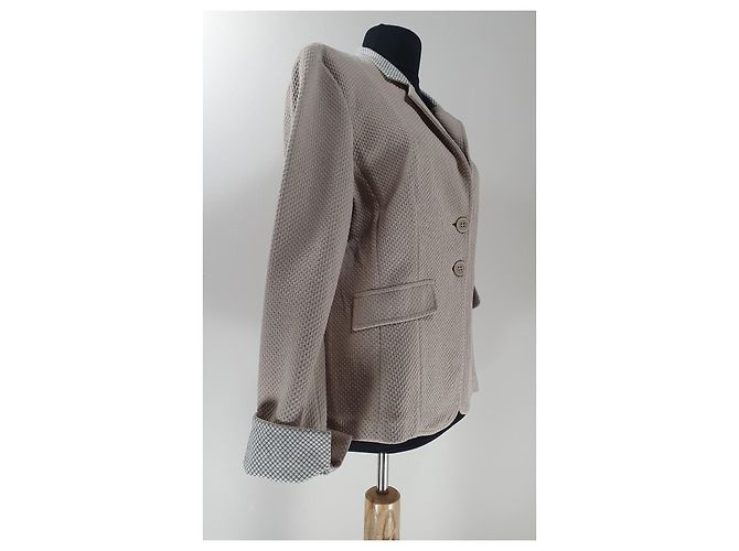 Blazer Fabiana Filippi de algodón beige - vista 2