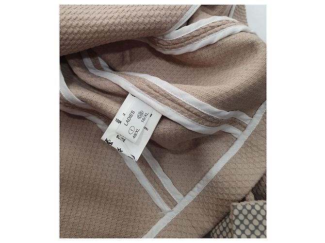 Blazer Fabiana Filippi de algodón beige - vista 4